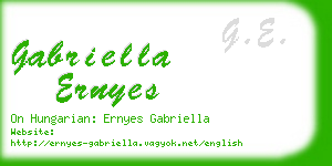 gabriella ernyes business card